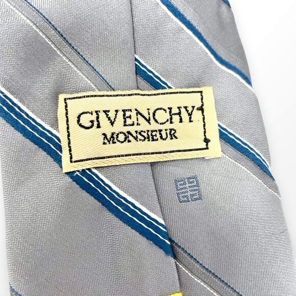 GIVENCHY Vintage Men’s Striped Silk Tie - Picture 4 of 9